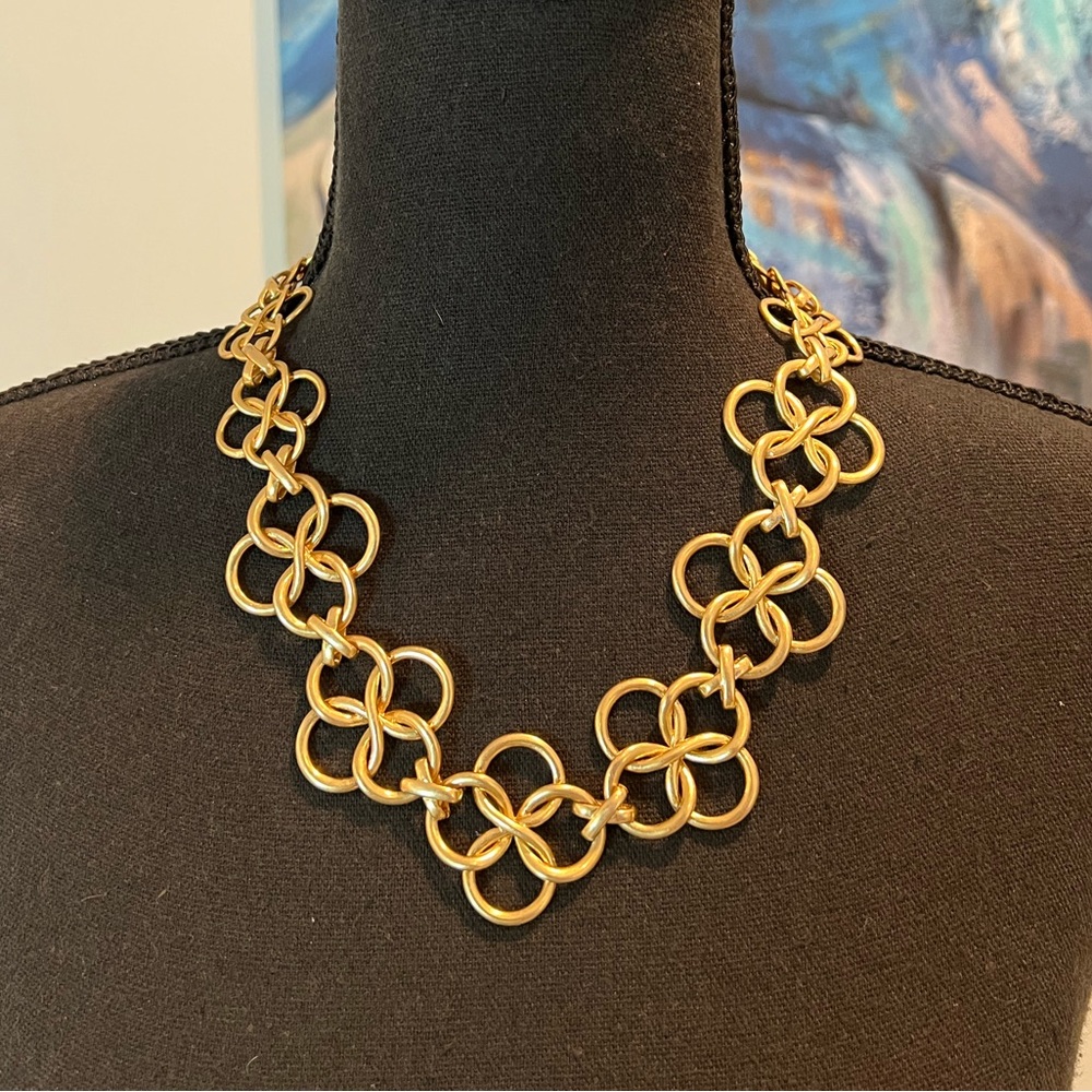 Stella & Dot Gold Tone Link Necklace
